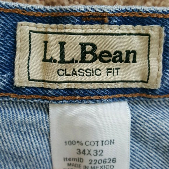 L.L.Bean Classic Fit Jeans Men's 34x32 Denim 100% - Picture 5 of 6